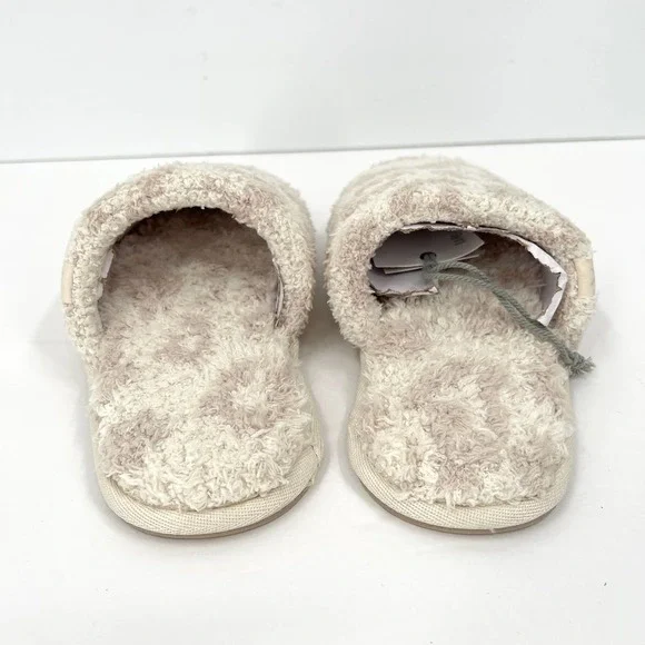 BAREFOOT DREAMS CozyChic Barefoot In the Wild Slipper Cream Stone Small NWT - Picture 4 of 10
